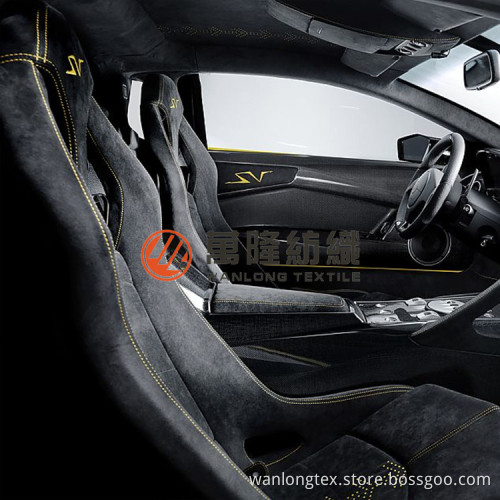 100% Polyester Microfiber Ultra Suede Fabric for Car Cushion